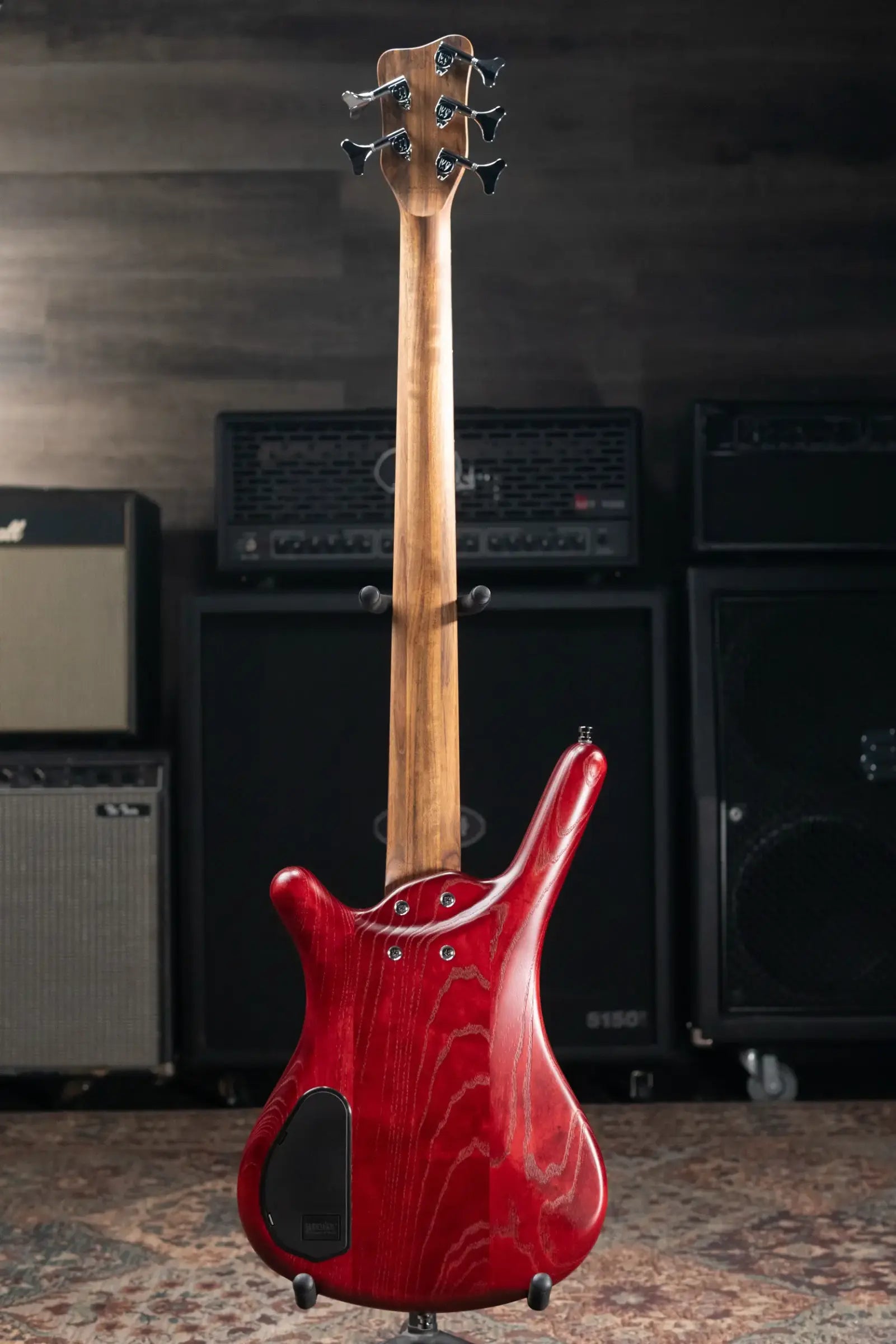 Warwick Pro Series Corvette $$ 5-String Electric Bass - Burgundy Red Transparent Satin with Gig Bag