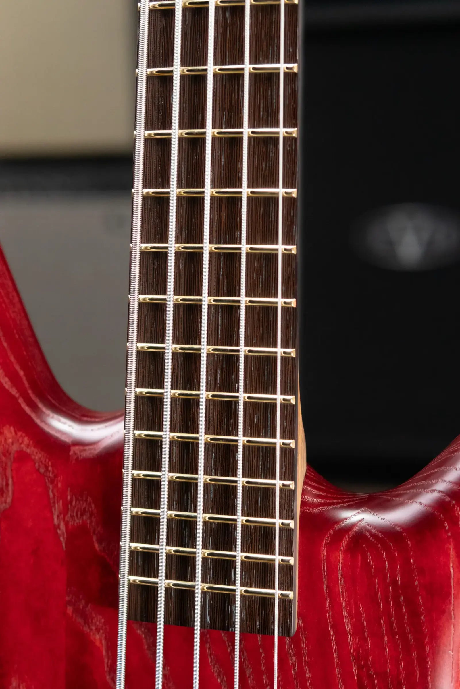 Warwick Pro Series Corvette $$ 5-String Electric Bass - Burgundy Red Transparent Satin with Gig Bag