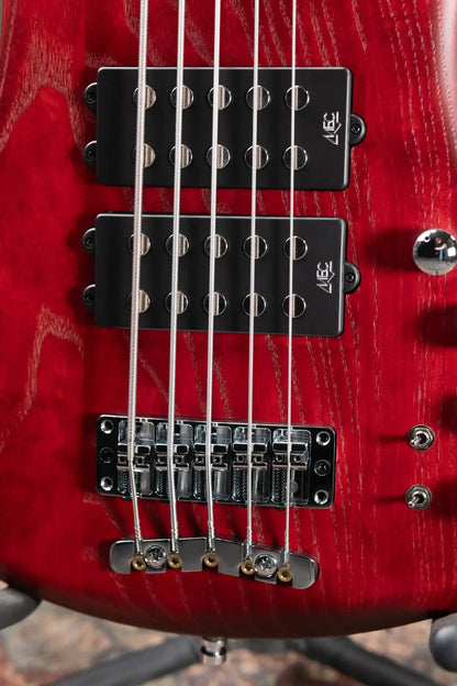 Warwick Pro Series Corvette $$ 5-String Electric Bass - Burgundy Red Transparent Satin with Gig Bag