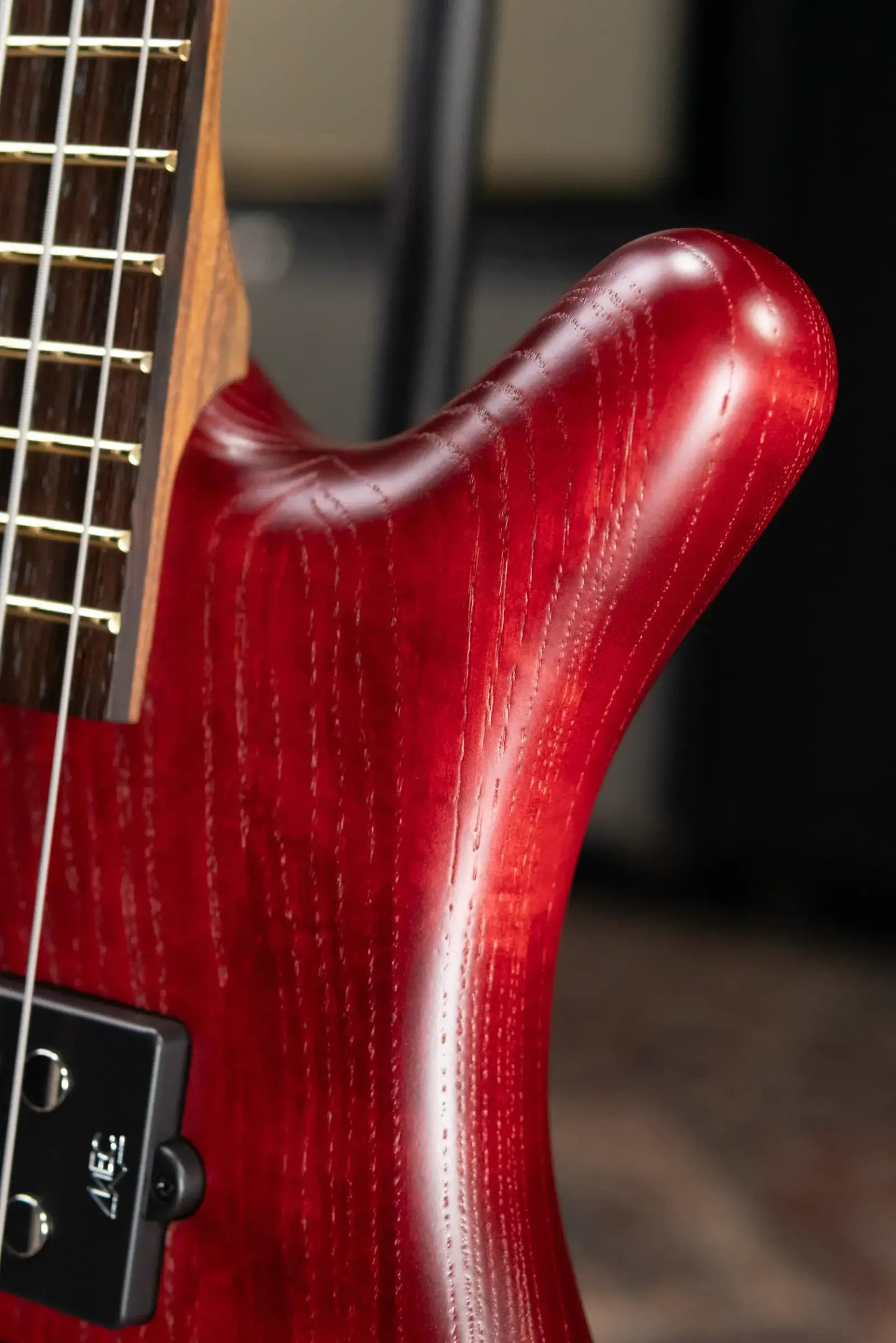Warwick Pro Series Corvette $$ 5-String Electric Bass - Burgundy Red Transparent Satin with Gig Bag