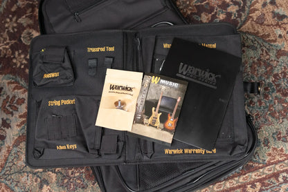 Warwick Pro Series Corvette $$ 5-String Electric Bass - Burgundy Red Transparent Satin with Gig Bag