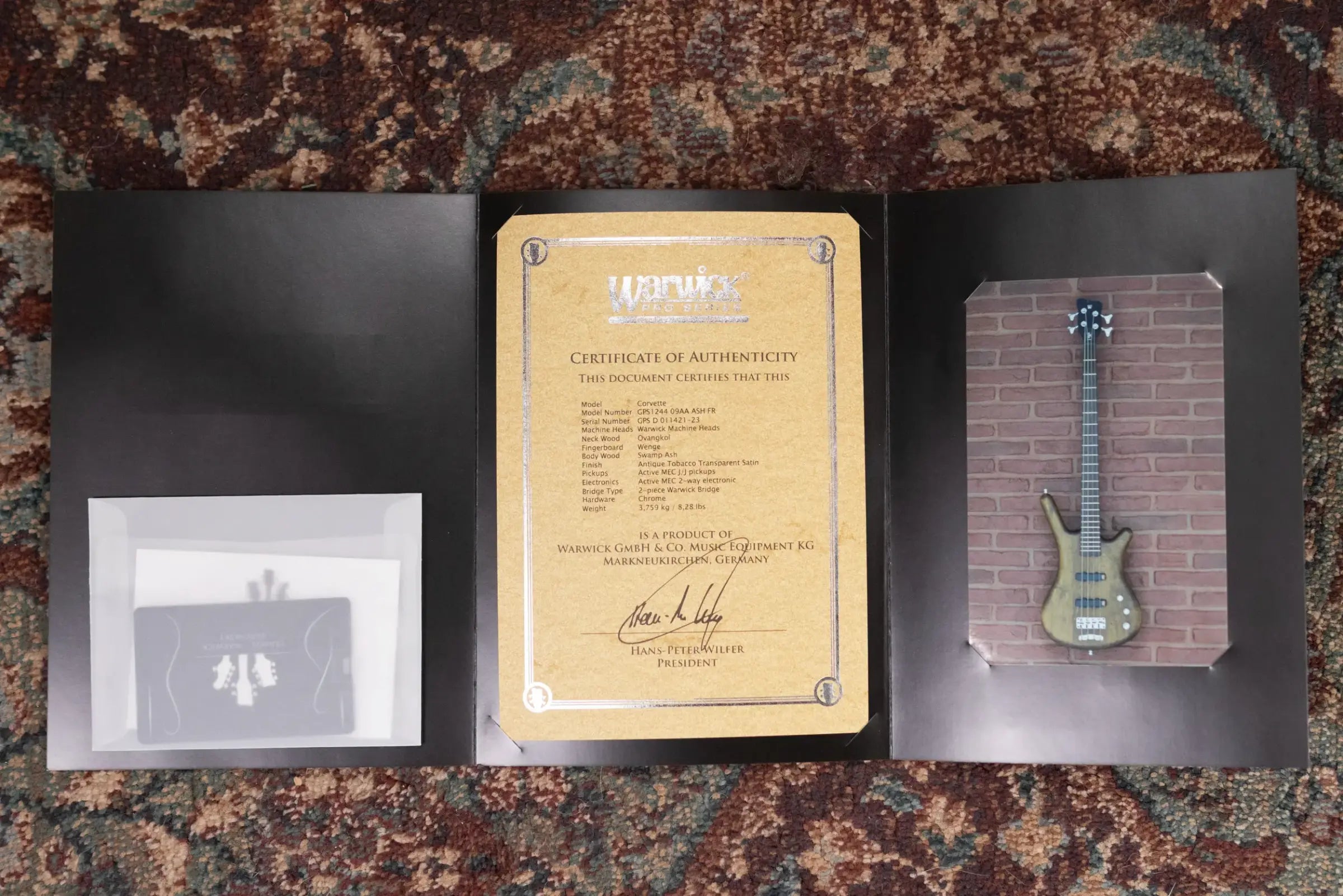 Warwick Pro Series Corvette Standard Electric Bass - Antique Tobacco Transparent Satin with Gig Bag