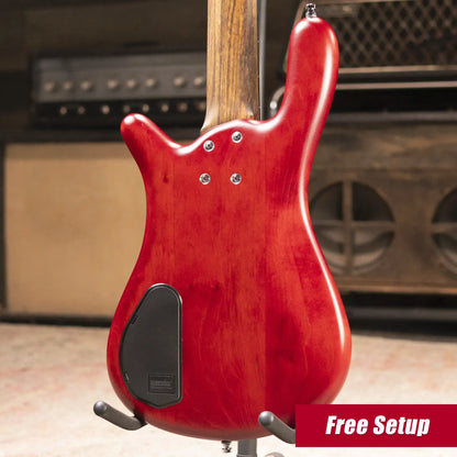 Warwick Pro Series Streamer LX 5-String Electric Bass - Burgundy Red Transparent Satin with Gig Bag