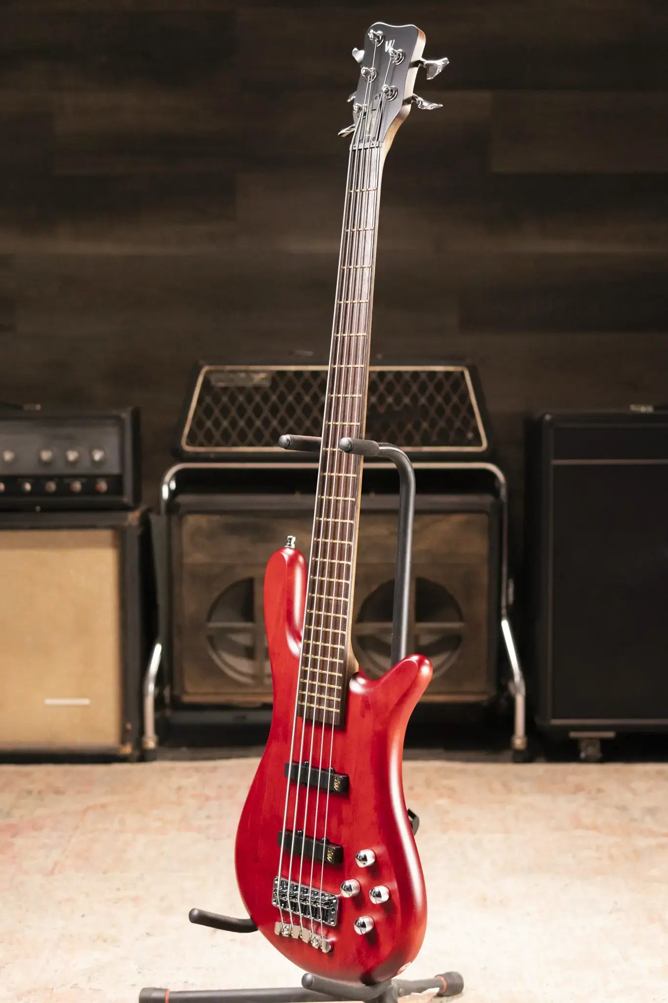 Warwick Pro Series Streamer LX 5-String Electric Bass - Burgundy Red Transparent Satin with Gig Bag