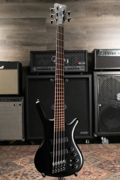 Warwick RockBass Corvette Multi-Scale 5-String - Solid Black Satin with Gig Bag