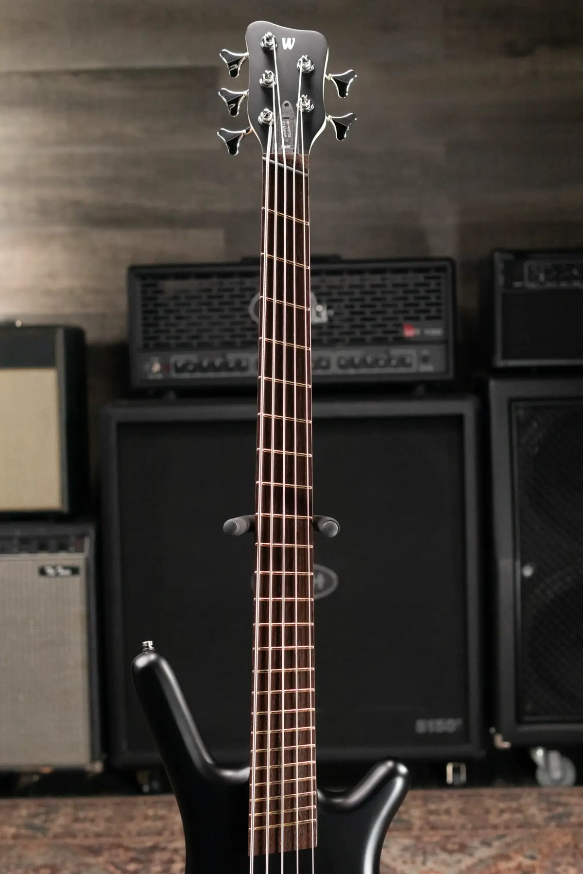 Warwick RockBass Corvette Multi-Scale 5-String - Solid Black Satin with Gig Bag
