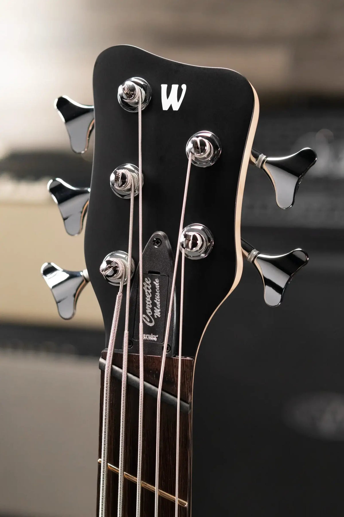 Warwick RockBass Corvette Multi-Scale 5-String - Solid Black Satin with Gig Bag