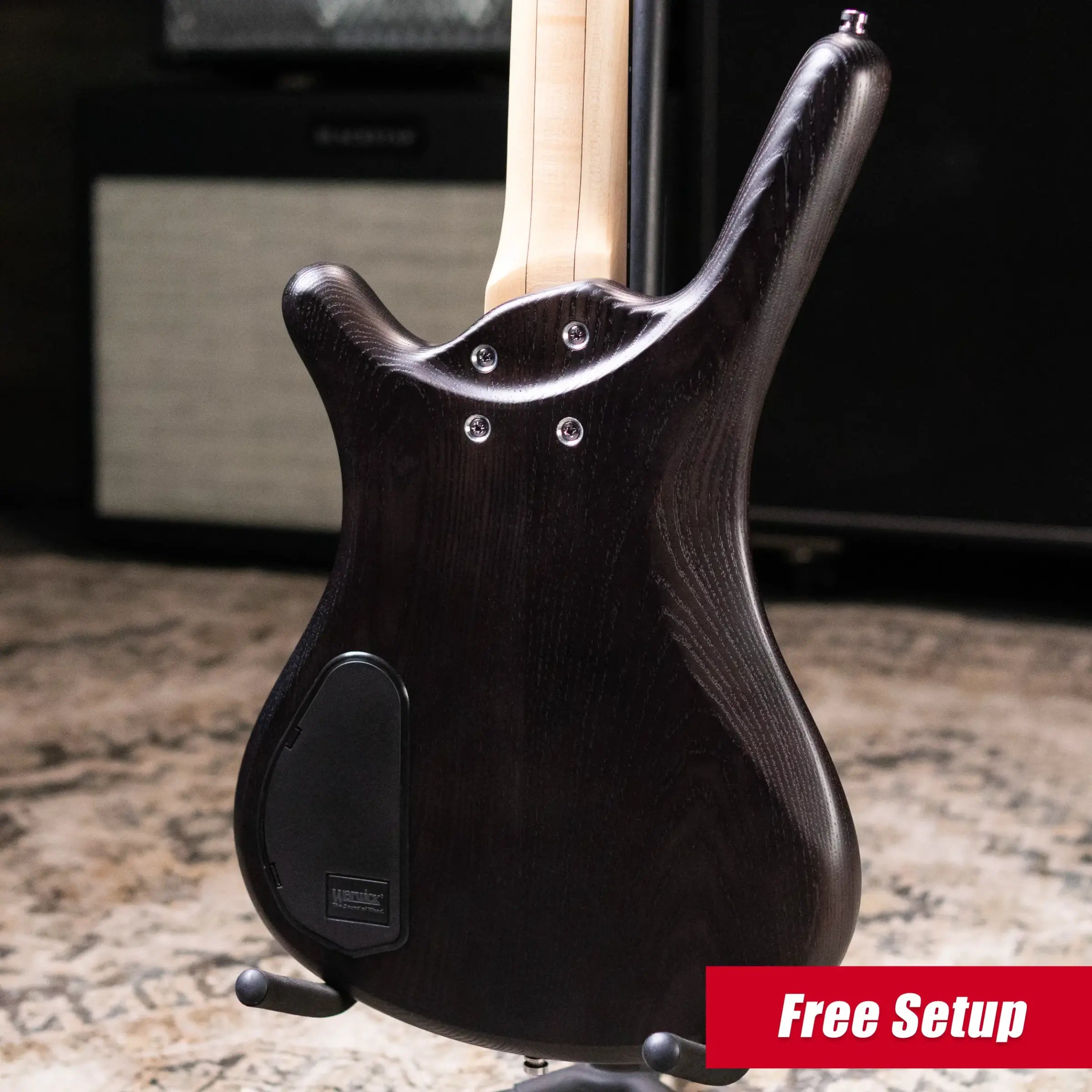 Warwick RockBass Corvette Taranis Electric Bass, BEAD Tuning - Nirvana Black Transparent Satin with Gig Bag