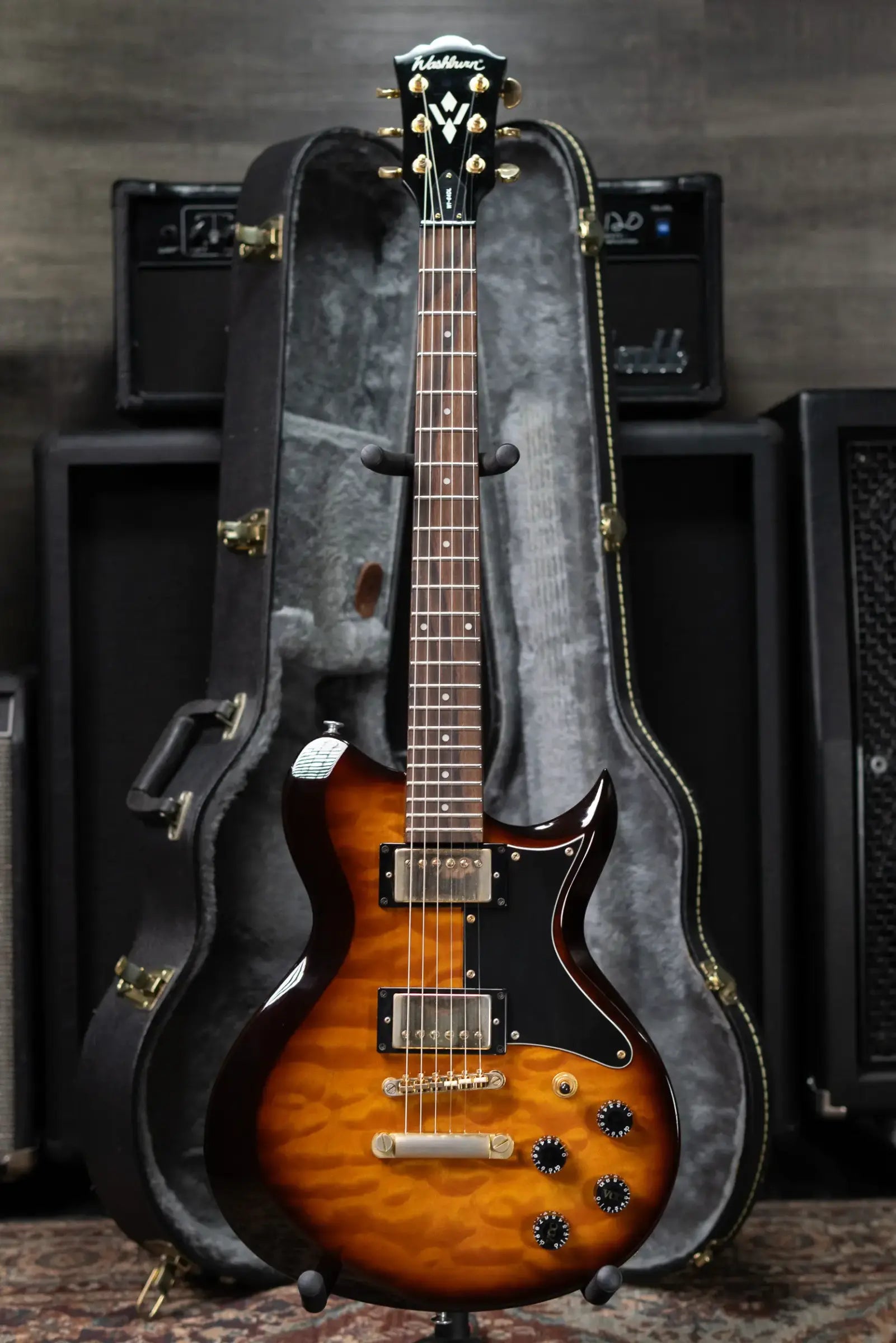 Washburn WI-64DL Electric Guitar - Tobacco Sunburst with Hardshell Case - Used
