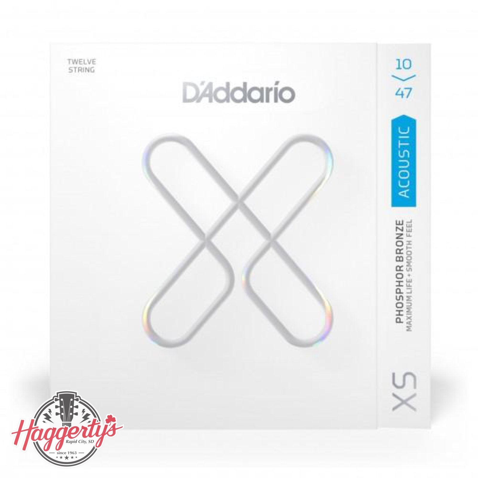 D'Addario XS Phosphor Bronze Acoustic Guitar Strings 12-String Light 10-47