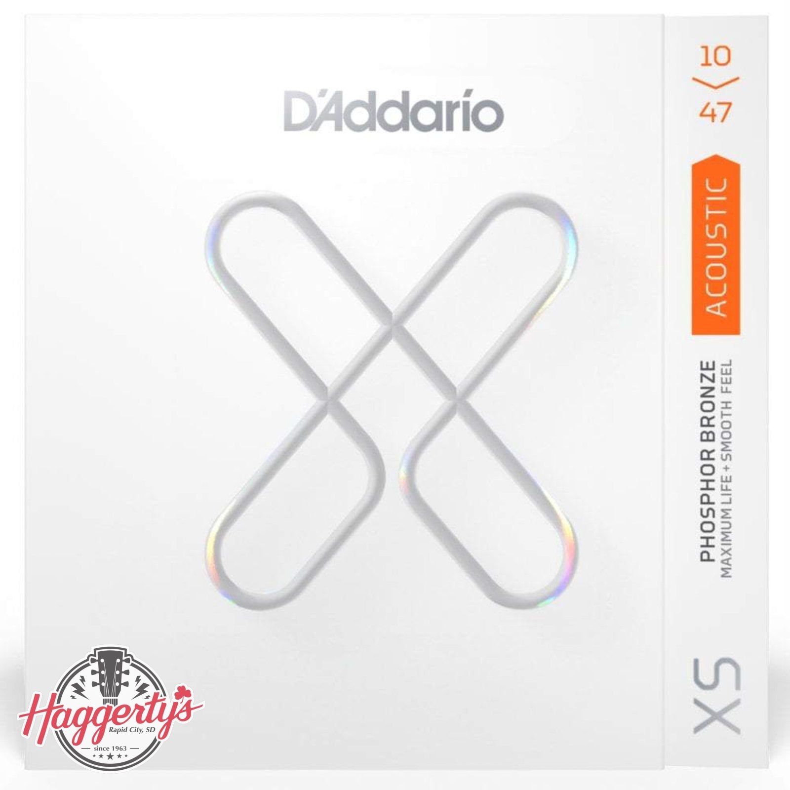 D'Addario XS Phosphor Bronze Acoustic Guitar Strings X-Light 10-47