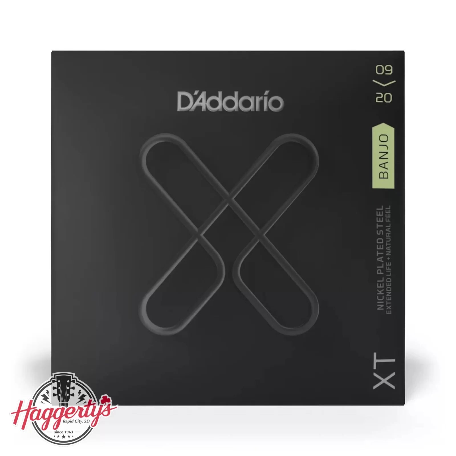 D'Addario XTJ0920 XT Nickel Plated Steel Banjo String, Light 9-20