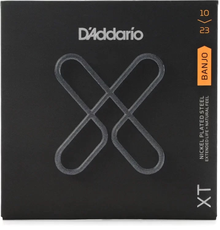 D'Addario XTJ1023 XT Nickel Plated Steel Banjo Strings Medium Gauge 10-23