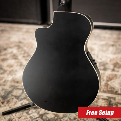 Yamaha APXT2 3/4-Size Thin-Line Cutaway Acoustic/Electric Guitar - Black with Gig Bag