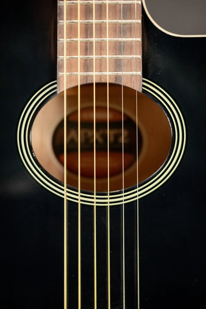 Yamaha APXT2 3/4-Size Thin-Line Cutaway Acoustic/Electric Guitar - Black with Gig Bag