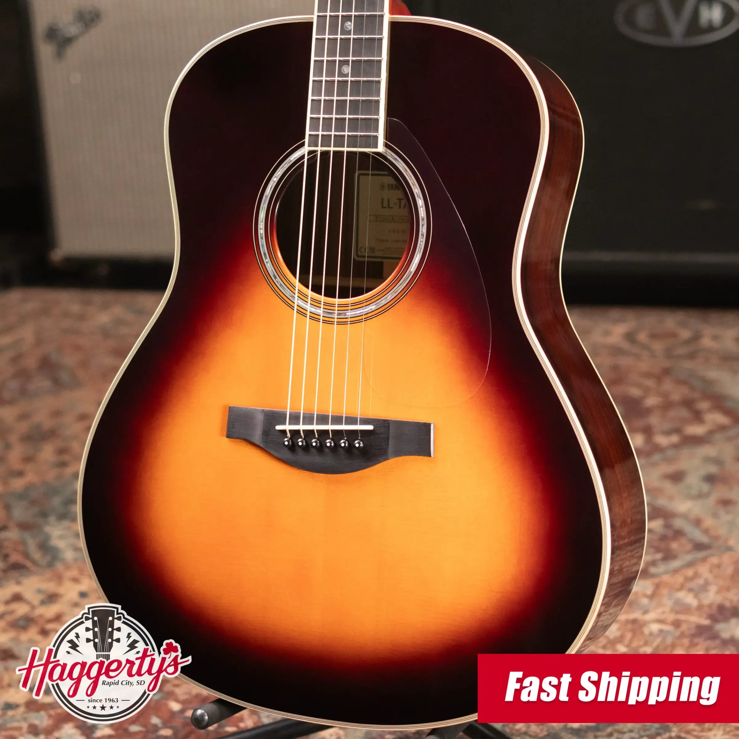 Yamaha LL-TA TransAcoustic Dreadnought Acoustic/Electric Guitar - Brown Sunburst