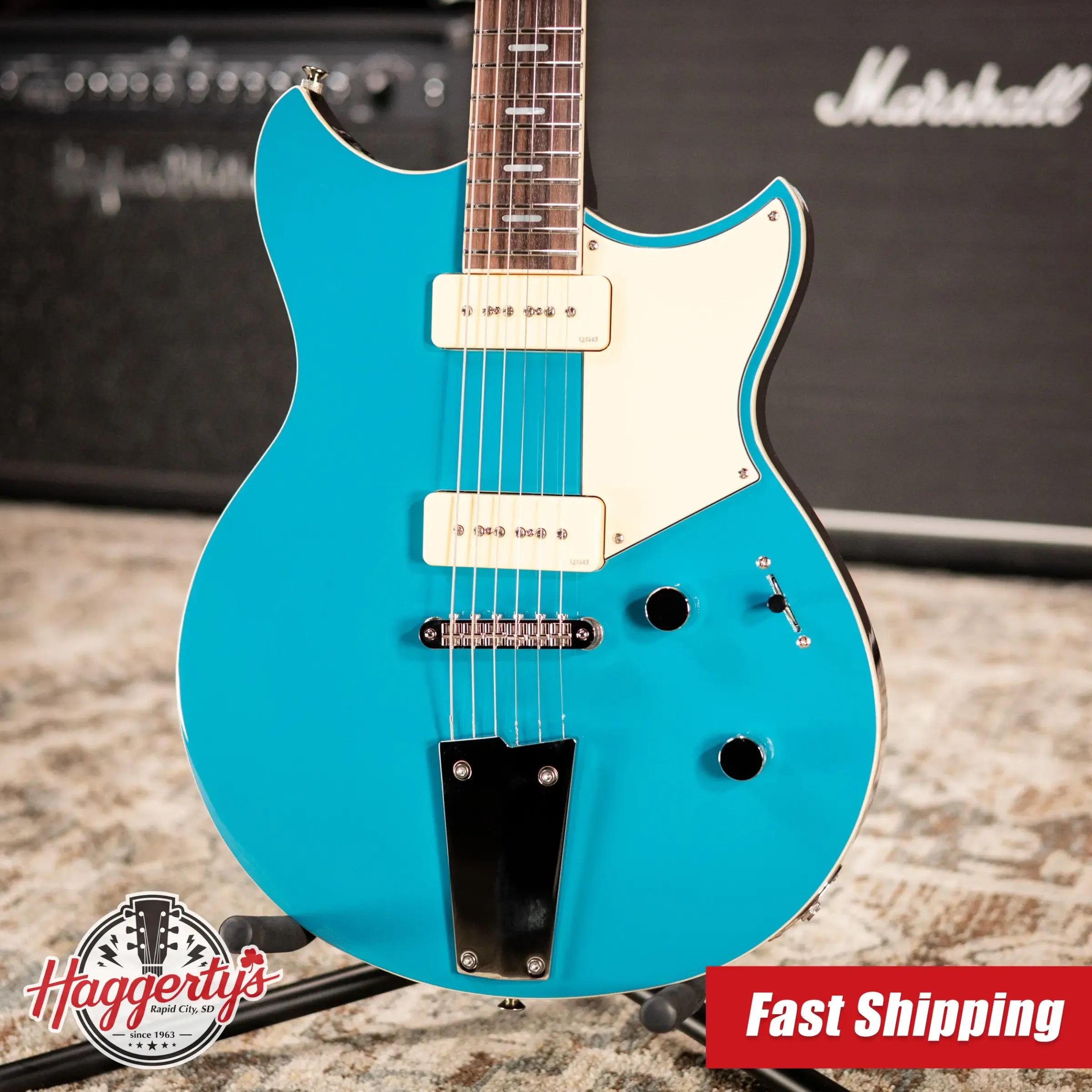 Yamaha Revstar RSS02T P-90 Electric Guitar - Swift Blue with Gig Bag