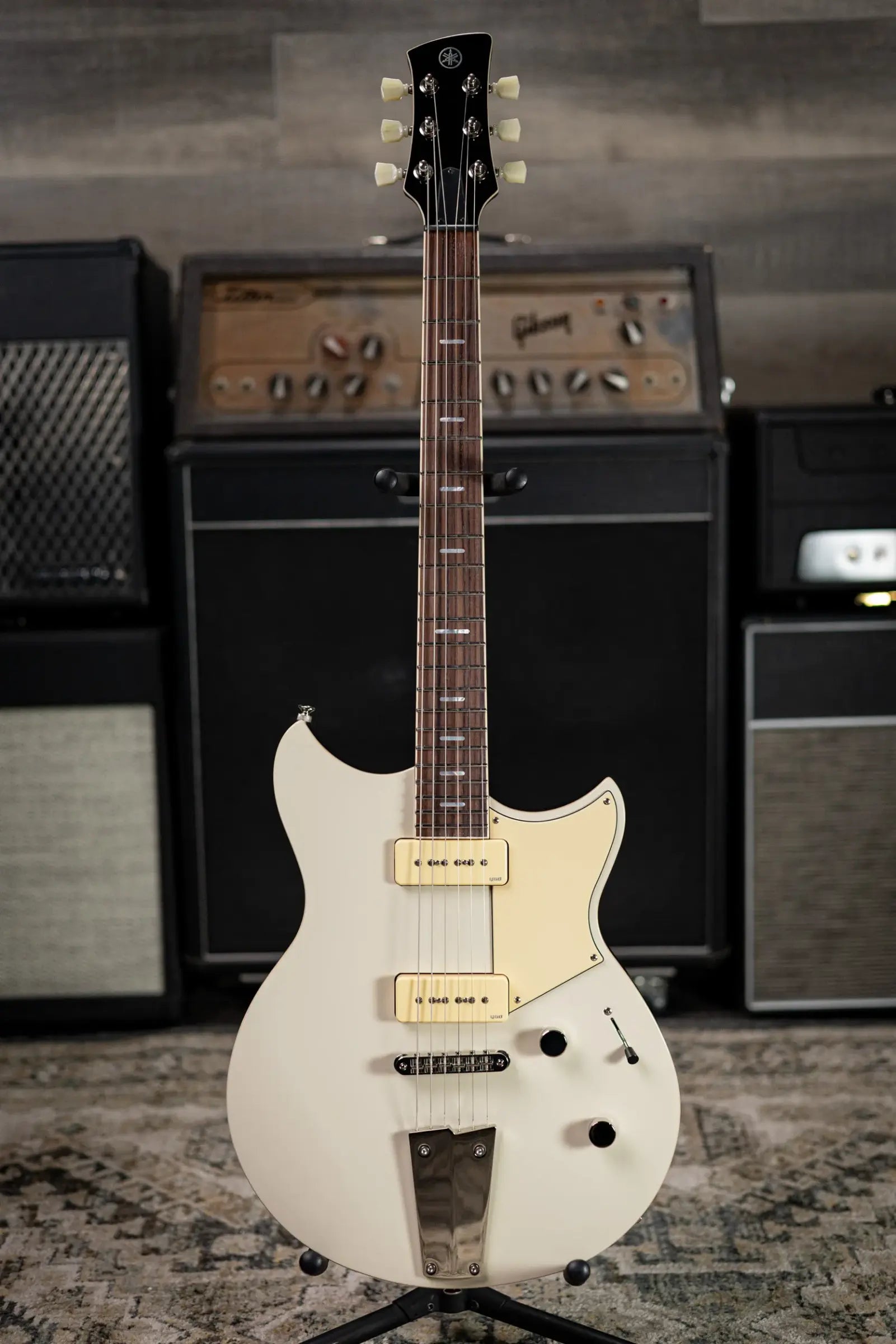 Yamaha Revstar RSS02T P-90 Electric Guitar - Vintage White with Gig Bag