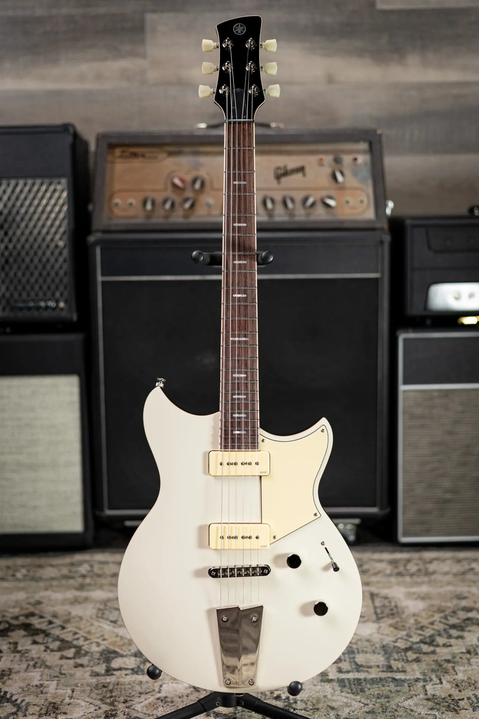 Yamaha Revstar RSS02T P-90 Electric Guitar - Vintage White with Gig Bag