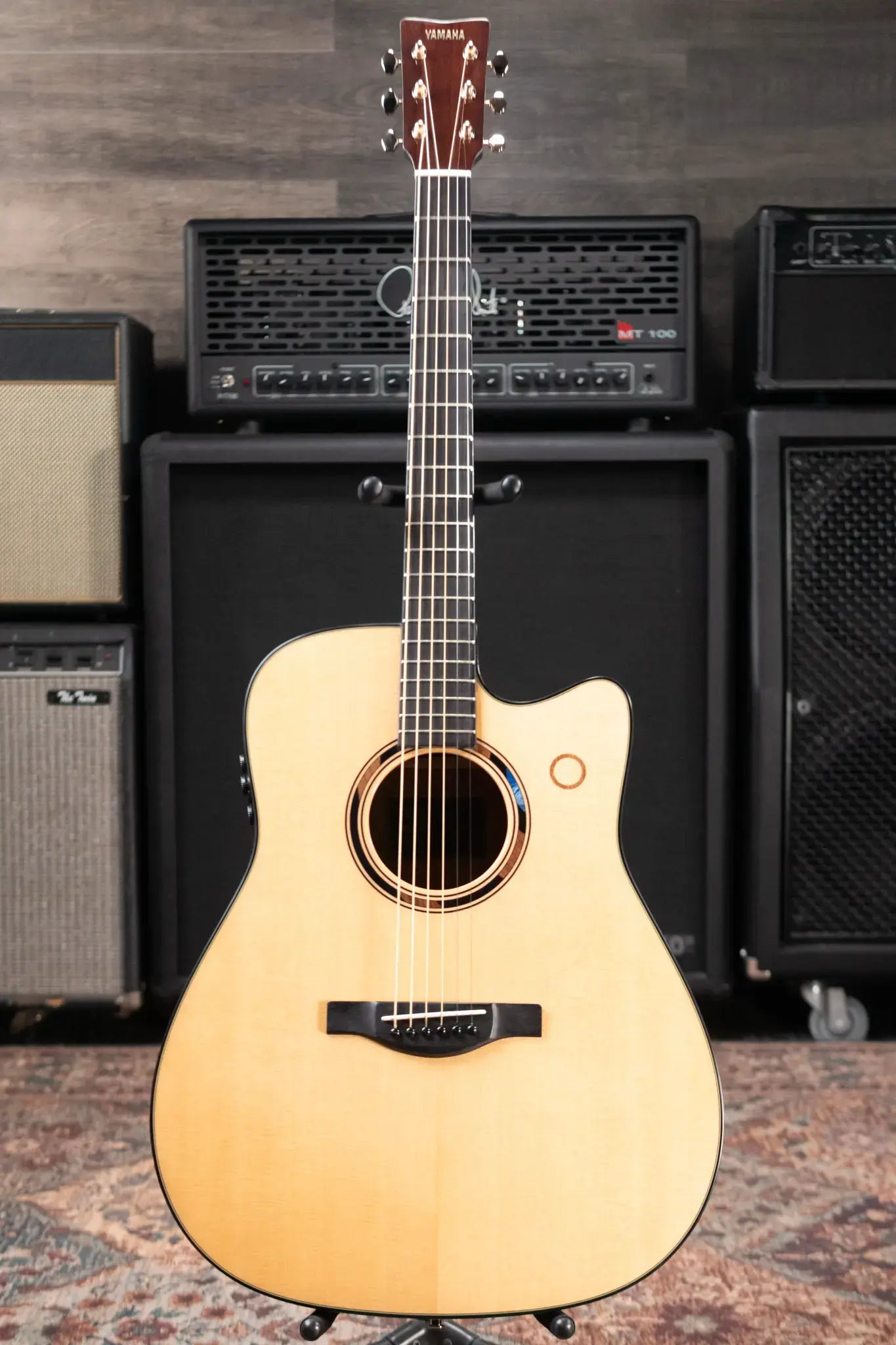 Yamaha TAG3 C TransAcoustic Dreadnought Acoustic/Electric Guitar - Natural with Softshell Case