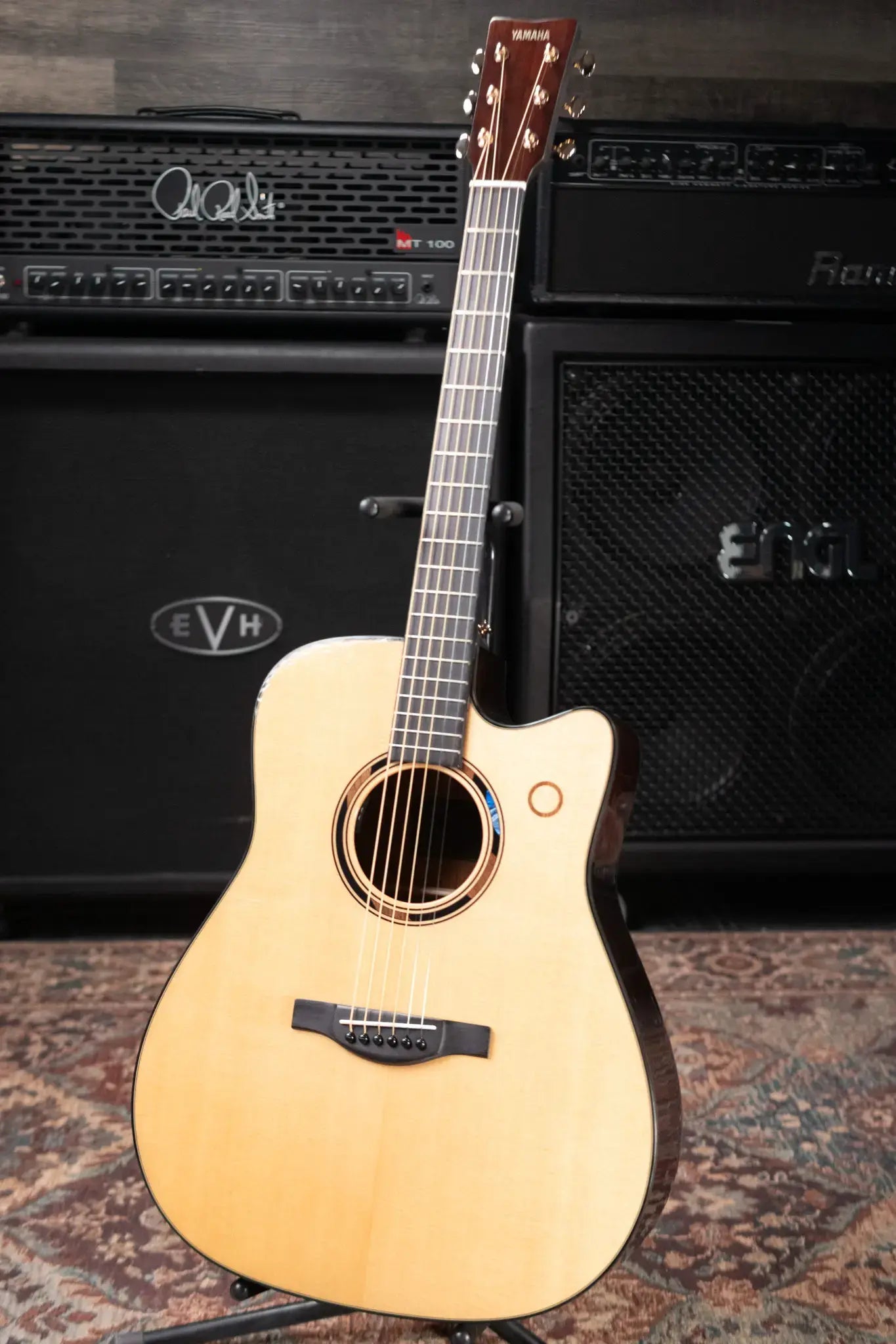 Yamaha TAG3 C TransAcoustic Dreadnought Acoustic/Electric Guitar - Natural with Softshell Case