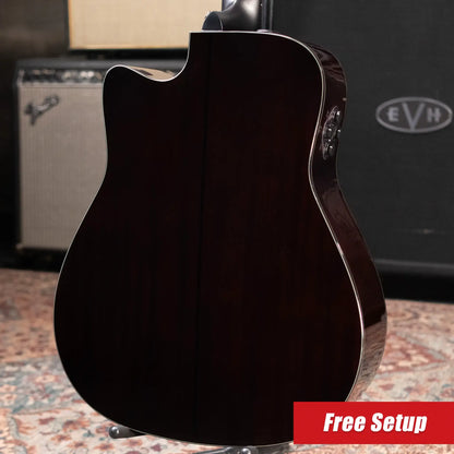 Yamaha TAG3 C TransAcoustic Dreadnought Acoustic/Electric Guitar - Sand Burst with Hard Bag