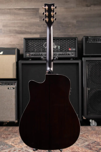 Yamaha TAG3 C TransAcoustic Dreadnought Acoustic/Electric Guitar - Sand Burst with Hard Bag