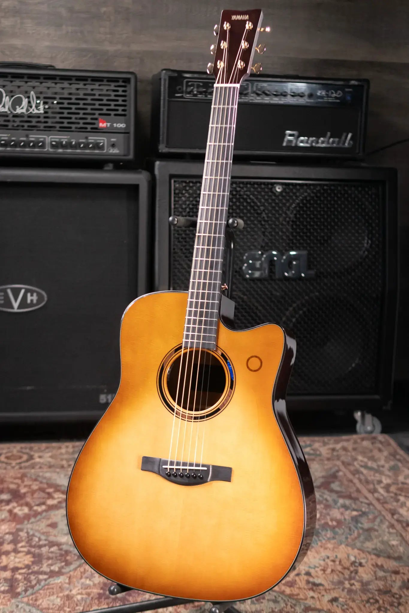 Yamaha TAG3 C TransAcoustic Dreadnought Acoustic/Electric Guitar - Sand Burst with Hard Bag