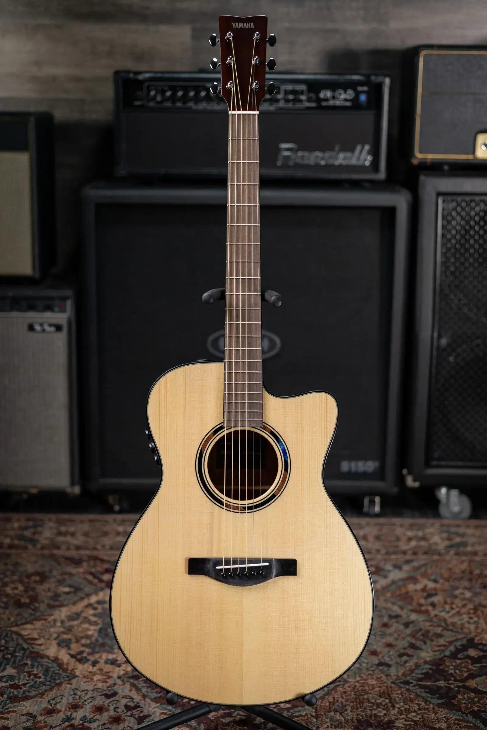 Yamaha TAS1 C Concert Cutaway Acoustic/Electric Guitar - Natural with Gig Bag
