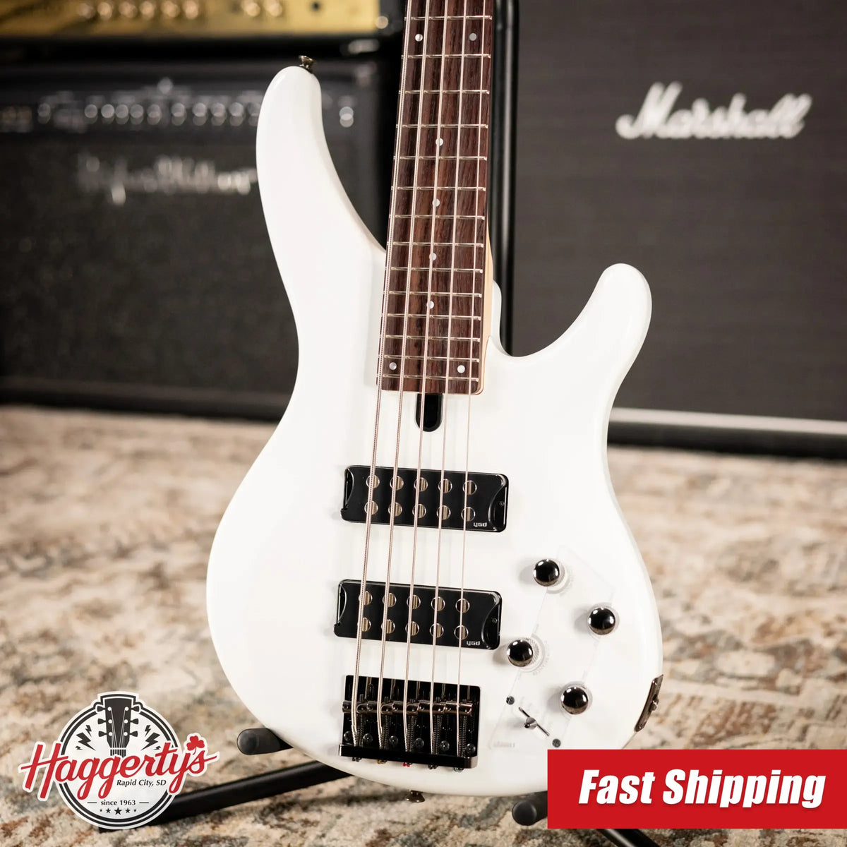 Yamaha TRBX305 5-String Bass - White