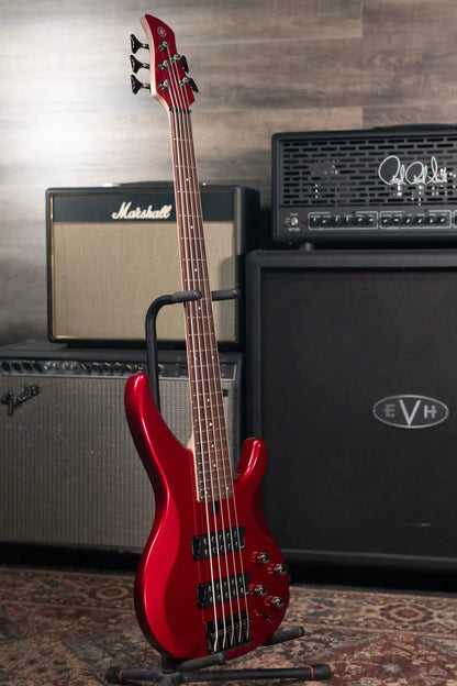 Yamaha TRBX305 5-String Electric Bass - Candy Apple Red