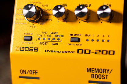 boss OD 200 hyper drive overdrive pedal haggertys 4