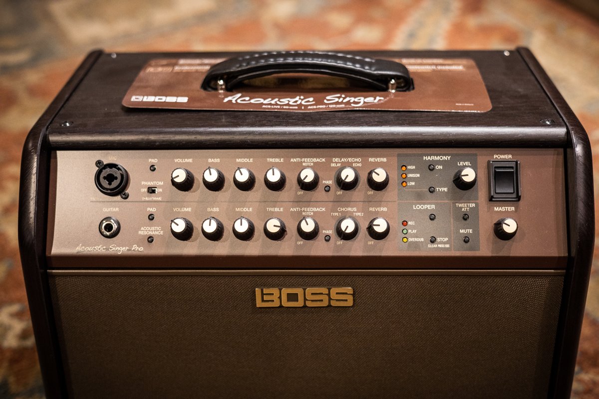 Boss Acoustic Singer Pro 120-watt Bi-amp Acoustic Combo Amplifier with FX