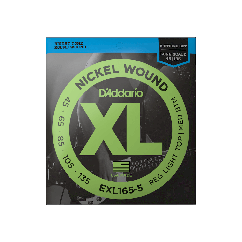 D'Addario EXL165-5 5-String Bass Strings 45-135