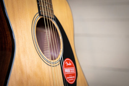 Fender CC-60S Solid Top Concert Acoustic Guitar Natural