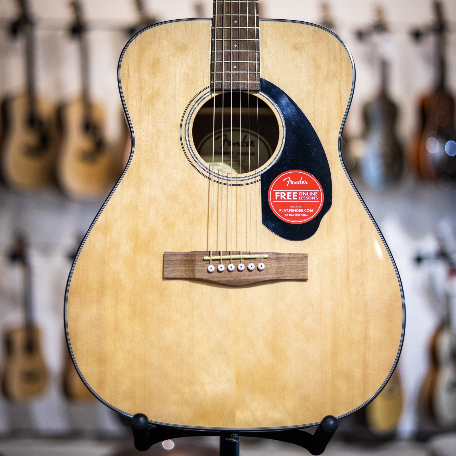 Fender CC-60S Solid Top Concert Acoustic Guitar Natural