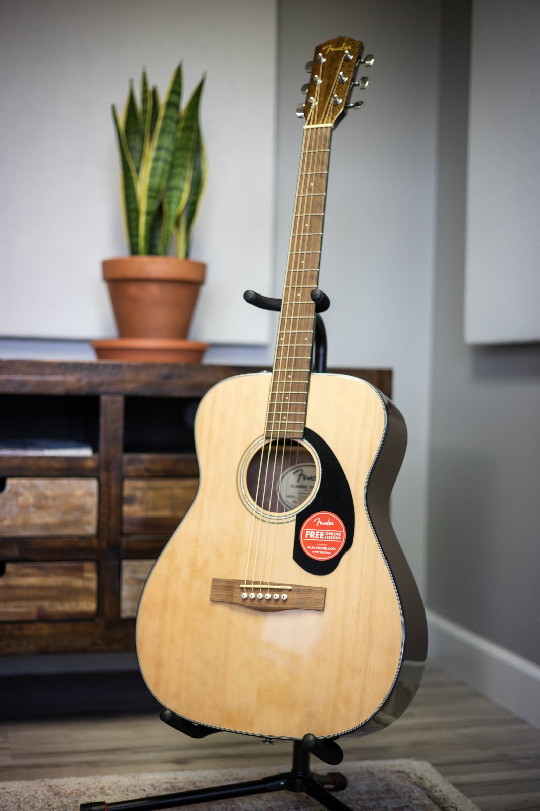 Fender CC-60S Solid Top Concert Acoustic Guitar Natural