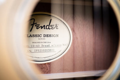 Fender CD-60 Dreadnought V3 Acoustic Guitar with Hardshell Case