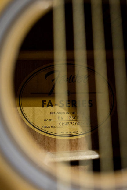 Fender FA-125CE Acoustic Dreadnought Guitar - Natural