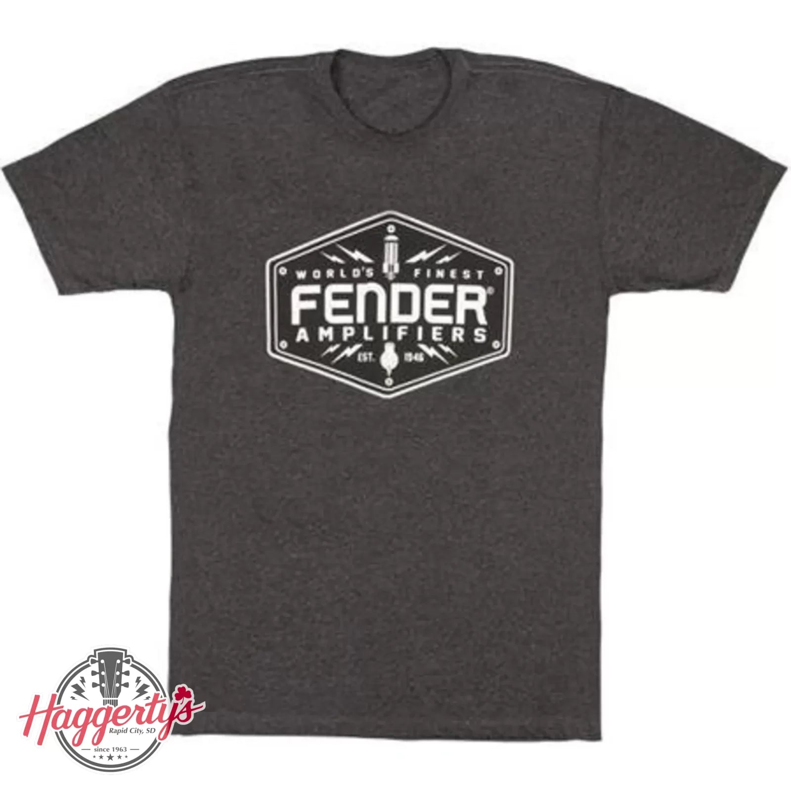 Fender Bolt Down Mens T-Shirt -Charcoal, Small