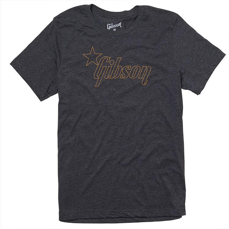 Gibson Star Logo T-Shirt Charcoal - Extra Large