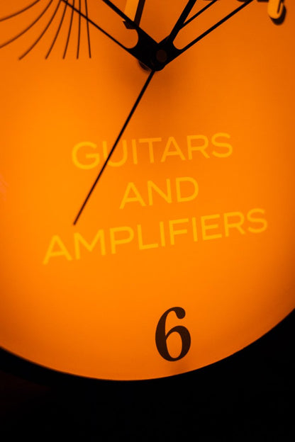 Gibson Vintage Lighted Wall Clock / Kalamazoo Orange