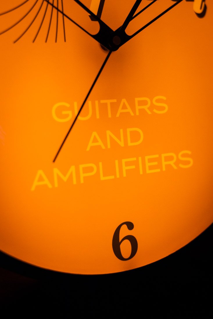 Gibson Vintage Lighted Wall Clock / Kalamazoo Orange