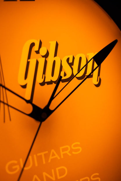 gibson vintage lighted wall clock kalamazoo orange 08