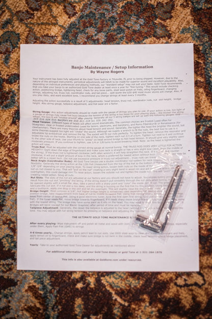 Gold Tone AC-6+ Acoustic Composite Banjitar with Pickup and Gig Bag