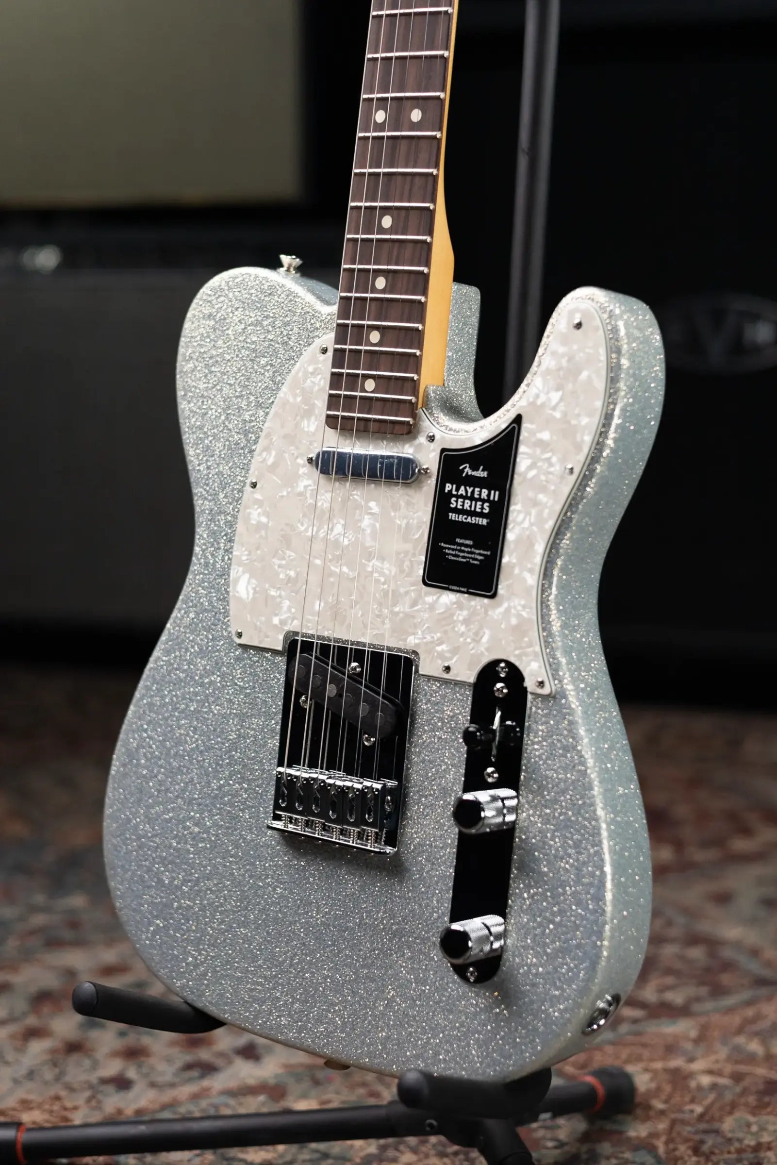 Fender 75th Anniversary Player II Telecaster Electric Guitar - Diamond Dust Sparkle with Gig Bag