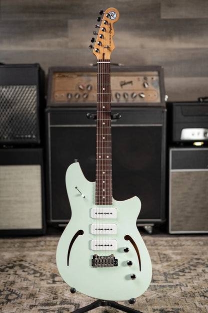 Reverend Kingbolt Air 390 Semi-Hollow Electric Guitar - Iconic Blue