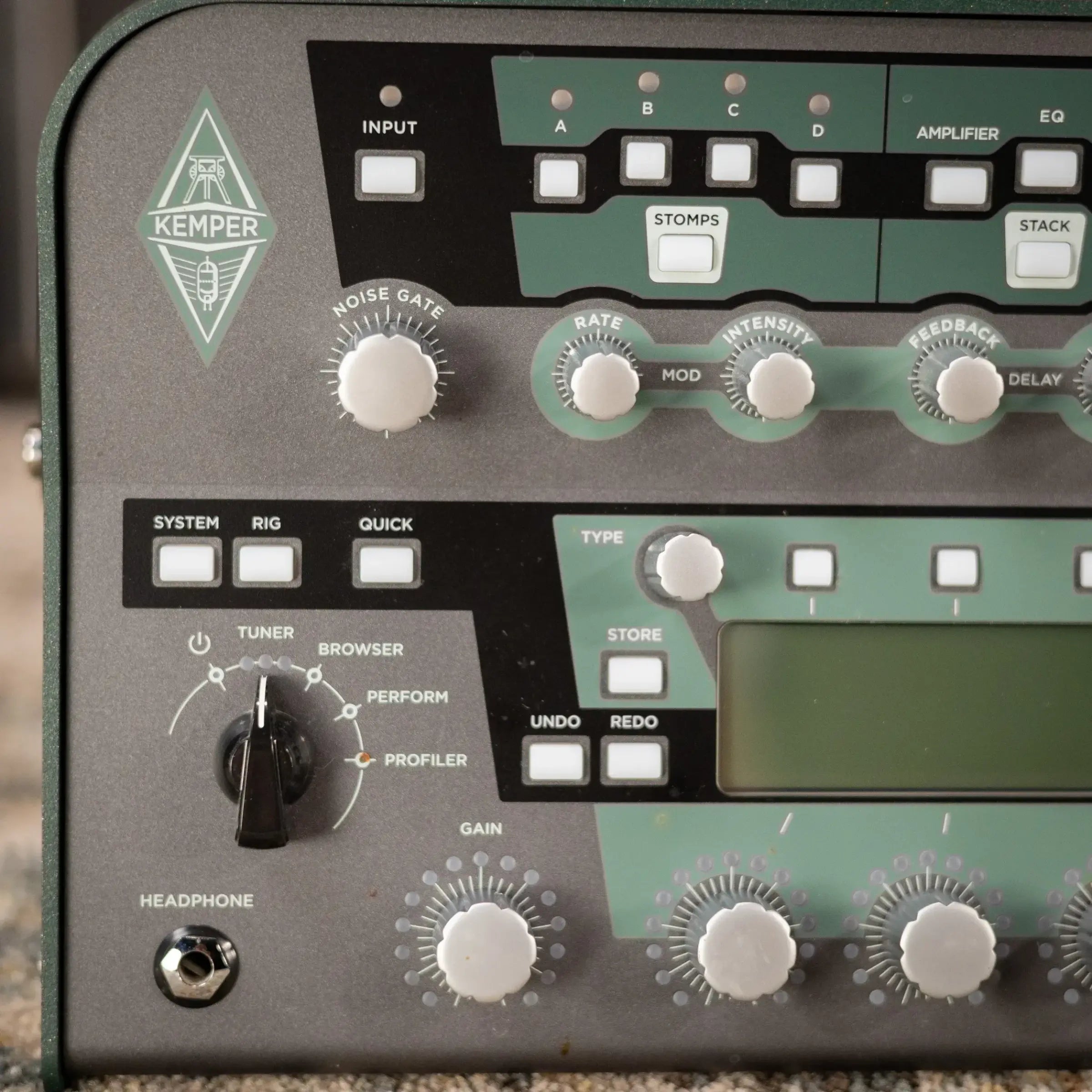 Kemper Amps Profiler Head Unit with Foot Controller and Tour Case - Green - Used