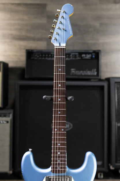 Nash Wayfarer Semi-Hollow Electric Guitar - Ice Blue Metallic with Hardshell Case
