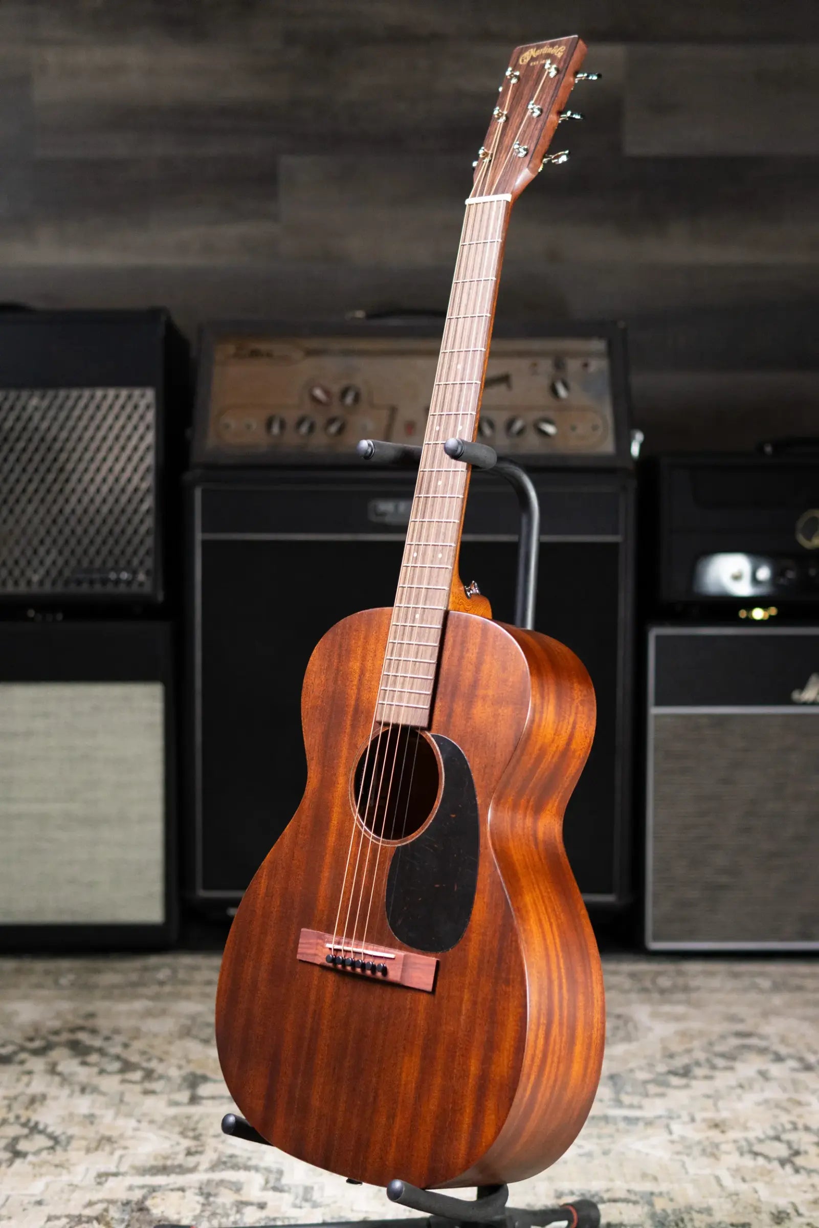 Martin 0-10E Retro Jason Isbell Concert Signature Short Scale Acoustic/Electric Guitar - Dark Mahogany with Gig Bag